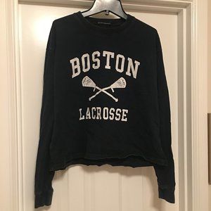 brandy melville boston lacrosse crop top